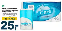 Let-Køb Care Toiletpapir eller Daily Jumbo Køkkenrulle tilbud