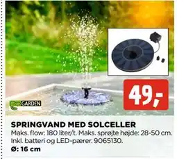 jem & fix SPRINGVAND MED SOLCELLER tilbud