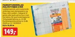 jem & fix PARKETUNDERLAG POLYSTYREN 5 MM tilbud