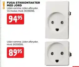 jem & fix FUGA STIKKONTAKTER MED JORD tilbud