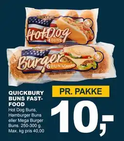 Let-Køb QUICKBURY BUNS FASTFOOD tilbud
