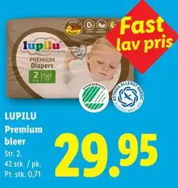 Lidl LUPILU Premium bleer tilbud