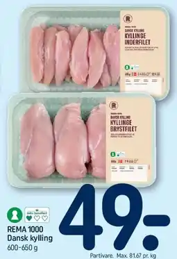 REMA 1000 Dansk kylling tilbud