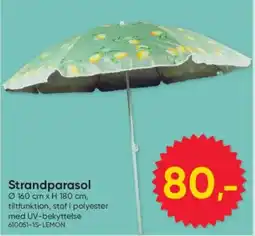 BigDollar Strandparasol tilbud