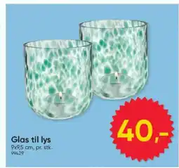 BigDollar Glas til lys tilbud