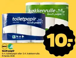 Netto Godt papir (toiletpapir / køkkenrulle) tilbud