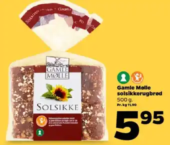 Netto Gamle Mølle solsikke rugbrød tilbud