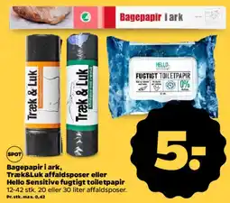 Netto Bagepapir / affaldsposer / fugtigt toiletpapir tilbud