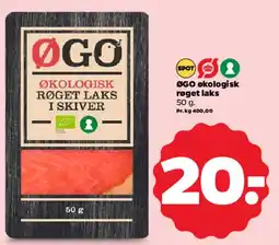 Netto ØGO økologisk røget laks i skiver tilbud