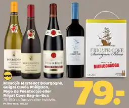 Netto Francois Martenot / Pago de Fuentejo eller Frigate Cove Bag-in-Box tilbud