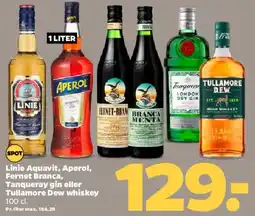 Netto Linie Aquavit, Aperol, Fernet Branca, Tanqueray eller Tullamore Dew tilbud