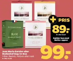 Netto Jean Marie Garnier eller Stellenhof Bag-in-Box 3 liter tilbud