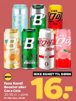 Netto Faxe Kondi Booster eller Coca-Cola (dåse) tilbud