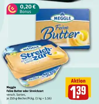 REWE DE MEGGLE Feine butter oder streichzart tilbud