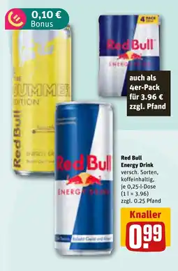 REWE DE RED BULL Energy drink tilbud