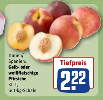 REWE DE Gelb- oder weißfleischige pfirsiche tilbud