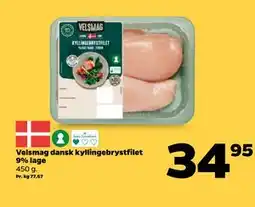 Netto Velsmag dansk kyllingebrystfilet 9% lage tilbud