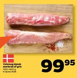 Netto Velsmag dansk mørbrad af gris tilbud