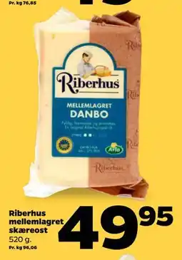 Netto Riberhus mellemlagret skæreost tilbud