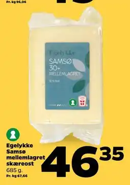 Netto Egelykke Samsø mellemlagret skæreost tilbud