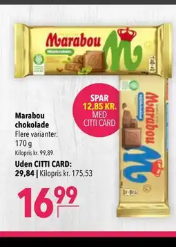 Citti Marabou chokolade tilbud