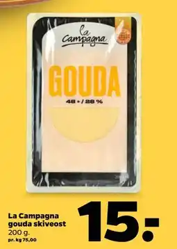 Netto La Campagna gouda skiveost tilbud
