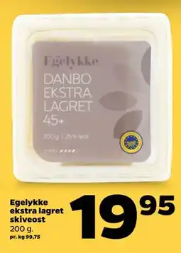 Netto Egelykke ekstra lagret skiveost tilbud