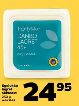 Netto Egelykke lagret skiveost tilbud