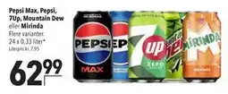 Citti Pepsi Max, Pepsi, 7Up, Mountain Dew eller Mirinda tilbud