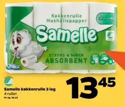 Netto Samelle køkkenrulle 3 lag tilbud