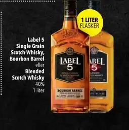 Citti Label 5 Single Grain Scotch Whisky, Bourbon Barrel eller Blended Scotch Whisky tilbud