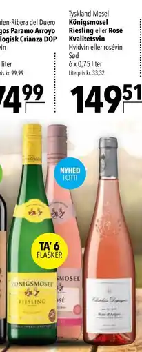 Citti Königsmosel Riesling eller Rosé Kvalitetsvin tilbud