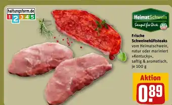 REWE DE Frische Schweinehüftsteaks tilbud