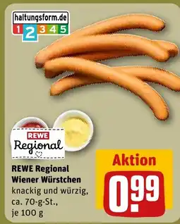 REWE DE REWE Regional Wiener Würstchen tilbud
