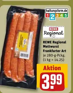 REWE DE REWE Regional Mettwurst Frankfurter Art tilbud