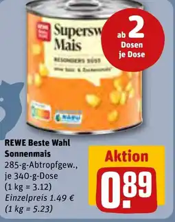 REWE DE REWE Beste Wahl Sonnenmais tilbud