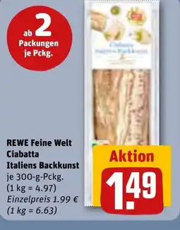 REWE DE REWE Feine Welt Ciabatta Italiens Backkunst tilbud