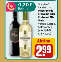 REWE DE Mederano de Freixenet oder Freixenet Mia Wein tilbud