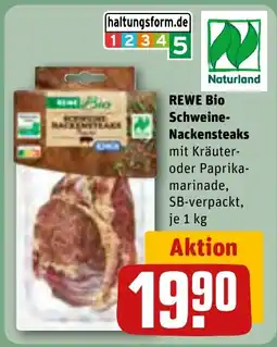REWE DE REWE Bio Schweine- Nackensteaks tilbud