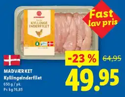 Lidl Kyllingeinderfilet tilbud