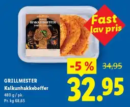 Lidl Kalkun hakkebøffer (Grillmester) tilbud