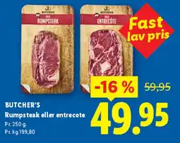 Lidl Rumpstek eller entrecote tilbud