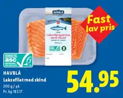 Lidl Laksefilet med skind tilbud