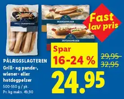 Lidl Grill- og pande-, wiener- eller hotdogspølser tilbud