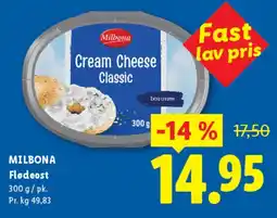 Lidl Milbona Flødeost Cream Cheese Classic tilbud