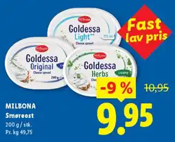 Lidl Milbona Smøreost (Goldessa) tilbud