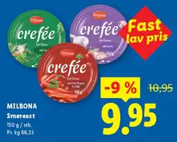 Lidl Milbona Smøreost (crefée) tilbud