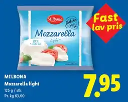Lidl Mozzarella light tilbud