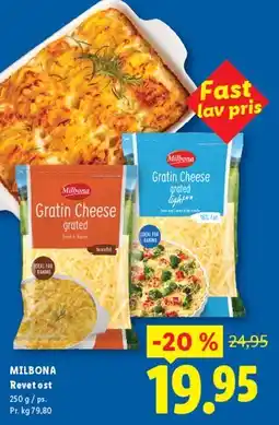 Lidl Revet ost (Gratin Cheese) tilbud
