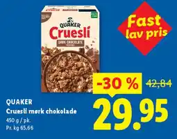 Lidl Cruesli mørk chokolade tilbud